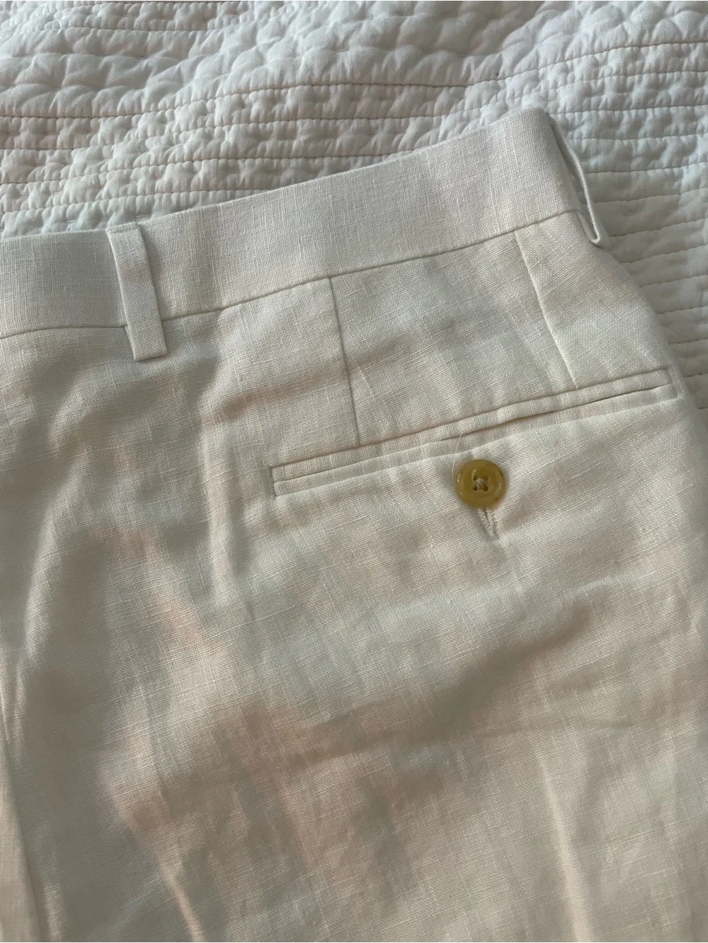 Ralph Lauren White Linen Trousers